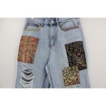 BDG Jeans Womens Blue Distressed Patch Work High Rise Cowboy Denim Stitching 26 Photo 2