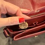 CELINE Vintage Céline Horse Carriage Clasp Burgundy Leather Shoulder Bag Photo 8