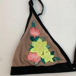 PINK - Victoria's Secret Victoria's Secret Pink Nude Mesh & Embroidered Flowers Bralette Photo 5