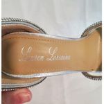 Lauren Lorraine Heels size 6 Silver Embellished Formal Ankle Strap S37 Photo 9