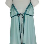 Frederick's of Hollywood Frederick’s of Hollywood Sheer Mesh Flyaway Split Front Tie Top Sz Medium Photo 0