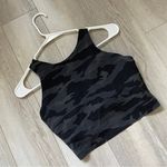 Athleta Crop Tank Top conscious camo workout womens Black Gray (small) gym sport Photo 0