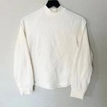 Madewell Tops Womens Waffle-Knit Long-Sleeve Crewneck Tee Ivory Size Large NEW Photo 1