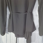 Forever 21  sheer faux wrap long sleeve shirt size S Photo 6