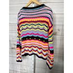 No Brand Handmade Women's Size Medium Acrylic Multicolor Crewneck Sweater Photo 2