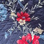 North Style Navy Blue Cottagecore Floral Quilted Lightweight Reversible Jacket Size XL Photo 7