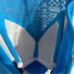 Ellen Tracy Women’s  Crochet Detail Tummy Control One Piece Swimsuit Blue Size 12 Photo 8