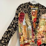 Carole Little Blazer Jacket 6 Artsy Boho Maximalist Renaissance Mix Print VTG Gold Photo 1