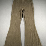 Aerie  Pants Womens Small Short Brown Corduroy Ribbed Flare Leg Lounge Photo 0
