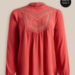 Torrid Crinkle Gauze Relaxed Embroidered Blouse Women's Size 1X Photo 0