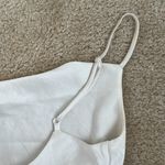 Aritzia Wilfred Only Satin Cowlneck Slip Midi Dress Light Birch XS Extra Small White Photo 5