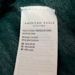 American Eagle Blue Green Fuzzy Fur Long Sleeve Cropped Cardigan Sweater Top XS Photo 4