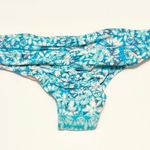 Shade & Shore  Cheeky Bikini Bottom Ruched Blue White Tie Dye NWOT XS Photo 1