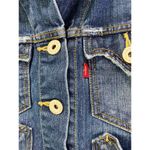 Levi's 501 Distressed Denim Vest Womens Size Large Southwestern Boho Festival Photo 2