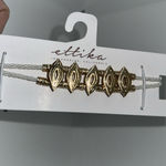 Ettika  Choker 18K Gold Plated & Cream Rope Cord 16” + Extender Boho Brand NEW Photo 5