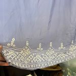 Rungolee 100% Silk Embroidered Shift Dress in Periwinkle Sz L Purple Size L Photo 2