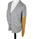 Hem & Thread  Colorblock Grandpa Long Sleeve Button Front Sweater Cardigan Small Photo 10