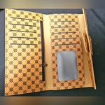 Luxurious Tan and Black Geometric Backpack Photo 3