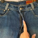 LawMan  Straight Leg Jeans Rhinestone Slim Fit Vintage Western Women size 9 / 30 Photo 3