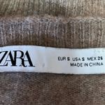 ZARA Brown Wool Cozy Knit Sleeveless Strap Cropped Sweater Cami Tank Top Size S Photo 2