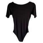 Everlane Ribbed Tencel Short Sleeve Bodysuit Black Size S Photo 5