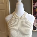 Brave Soul Cream Knit Halter Tank Top Sleeveless Open Back Sexy Sweater Small Photo 1