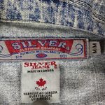 Silver Jeans  Blue Denim Snap front Long Sleeve Jacket M Photo 5