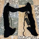 White Fox Boutique NWT  Sheer Perfection Long Sleeve Underwire Crop Black Small Photo 6