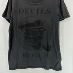 H&M  Divided Devils Rouge Skull Graphic T Shirt Women’s Large Grey Photo 2