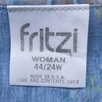 Vintage 80s Floral Blue Button Up Blouse Size 24W Photo 6