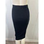 James Perse  NWOT Black Ribbed Jersey 95% Cotton Pencil Midi Skirt in Size 2/Med Photo 2
