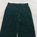 Old Navy Dark Bottle Green Stretch Velvet Taylor Wide Leg Trouser M Photo 1