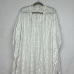 Women's lace Poncho/kimona/Cover Up Pearl Size OS boho White Photo 1
