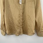 BB Dakota Gold Button Down Shirt Blouse Shine & Dandy Holiday Size Small NWT Photo 7