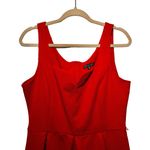 Covington Womens Sz 16 Red Sleeveless Fit And Flare Dress Sweetheart Neck Photo 1