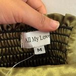 All My Love NEW Anna Top in Olive Medium Satin Party Night Out Summer Glam Green Photo 6