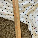 Summersalt Womens Polka Dot Puff Sleeve Top XL V-Neck Smocked Hem Cream NWOT Photo 7