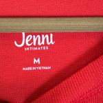 NWT Jenni Cozy Soft Sleepshirt Womens M Orange Ribbed Long Sleeve Lounge Hygge Red Size M Photo 6