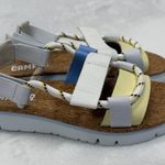 Camper Women's Sandals Cork Platform Rope Straps Adjustable White Yellow Size 37 Photo 3