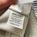 MarleyLilly  Blue/White Striped Button Snap Front Skirt size S Photo 2