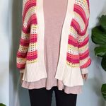 Pink republic Crocheted Cardigan. Multicolor Striped Photo 6