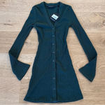 White Fox Boutique White Fox Mini Dress Long Sleeves  Live In The Moment Size XS Green Photo 0