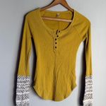 Free People Alpine Cuff Henley Thermal XS Photo 0