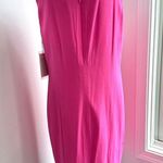 Etcetera  Flamingo Pink Cocktail Formal Pleated High Neck Shift Dress Size 12 NWT Photo 5