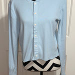 RE/DONE  X Hanes Sky Blue Ribbed Cardigan Photo 0