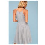 Lulus NWT Lulu’s Irresistible Charm Grey Fit & Flare MIDI A-Line Dress Photo 5