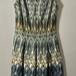 Gabby Skye  Multicolor‎ Ikat Print Sleeveless Fit & Flare Dress Photo 0