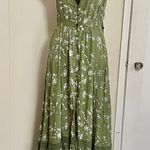 Jaase Moss Green Floral Maxi Dress Size XS Photo 1
