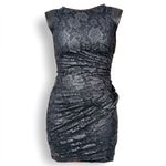 Sea NY Lace and Leather Mini Dress Black Size 2 Photo 3