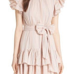 Rebecca Taylor  Ruffled belted cotton mini dress 6 S M Photo 0